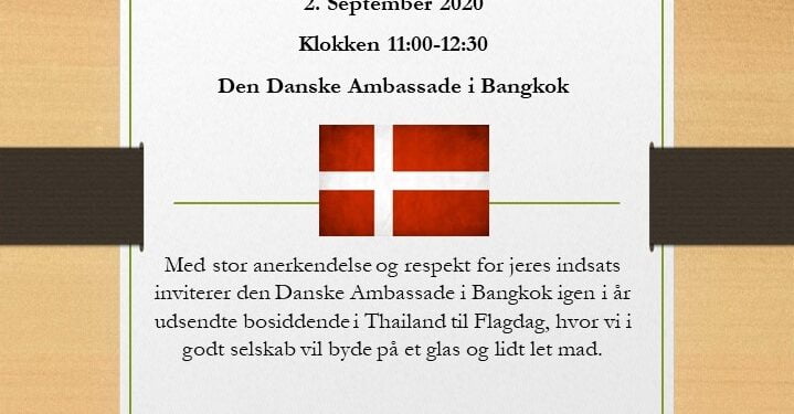 Embassy of Denmark in Thailand invites veterans to join a flag day event