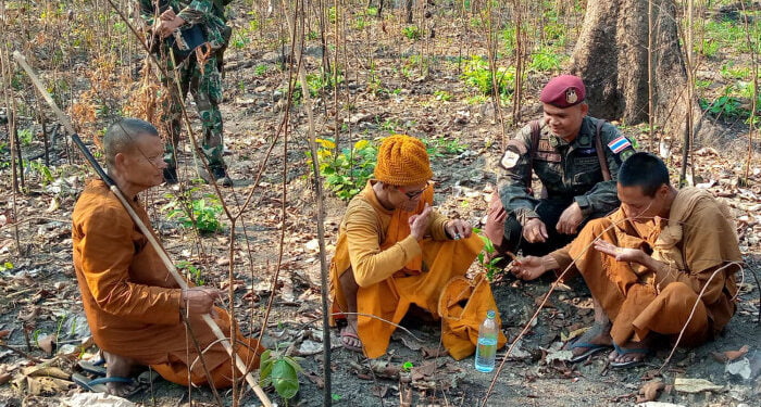 Monks on pilgrimage found lost in forest