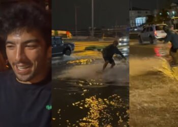 VIDEO: Pro-wakeskater surfs Bangkok floods