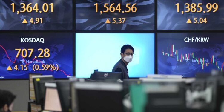 Asian shares mixed as recession worries temper Wall St gains