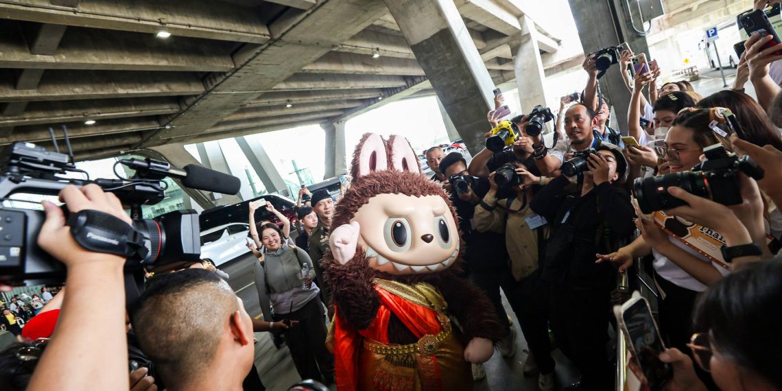 Chinese doll Labubu is taking a tour of Bangkok